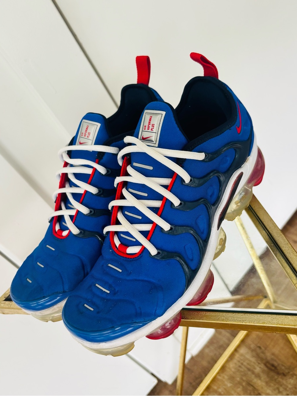 Nike Air Vapormax Plus Racer Blue/University Red-obsidian-white size 8M 9.5W